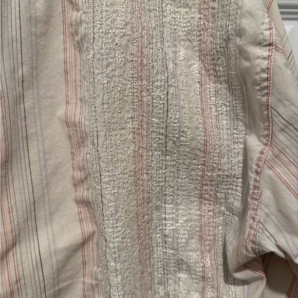 Guess Jeans Vintage Button Up Embroidered Striped Shirt Size XL. - Picture 4 of 5